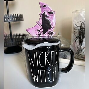 ‘Wicked Witch’ Mug with Purple Moon Witch Lid Topper - Rae Dun Halloween 2022